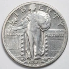1926-S Standing Liberty Silver Quarter Fine (F) Cleaned