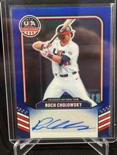 2026 Panini Stars & Stripes Prizm Roch Cholowsky Blue Prizm Auto #4/49