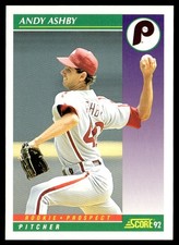 1992 Score Andy Ashby Rookie Philadelphia Phillies #396