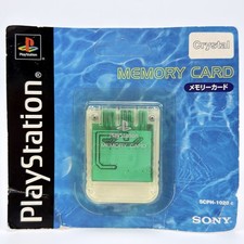 PlayStation 1 Crystal Clear Sony PS1 Genuine Memory Card OEM SCPH-1020 Sealed 