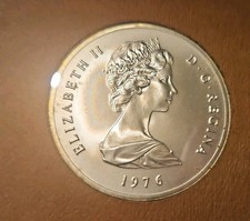 Turks and Caicos Islands 1976 Silver 20 Crowns Victoria, 1.15 oz Silver
