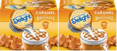 International Delight Coffee Creamer Singles, Caramel 192 Count (Pack of 2)