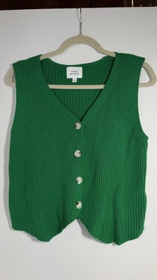 Things Between Sleeveless Top Size M  Green Color  Acrylic 55% 45%cotton