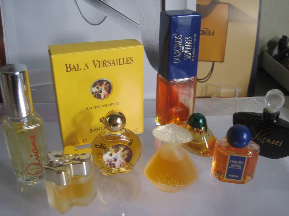 🎁lot Mini Vintage Lalique PARFUM perfume Silences Jean Desprez Bal A versailles - Image 4 of 4