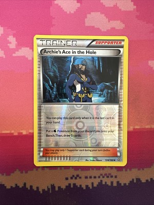 Pokemon Karte Archie's Ace In The Hole Primal Clash Reverse Holo 124/160 Near Min