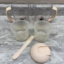 BEABA Babycook Duo 4 in 1 Baby Food Maker Processor Blender Cups Only Pink