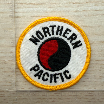 #ad Northern Pacific Railway Ying Yang Patch $8.95