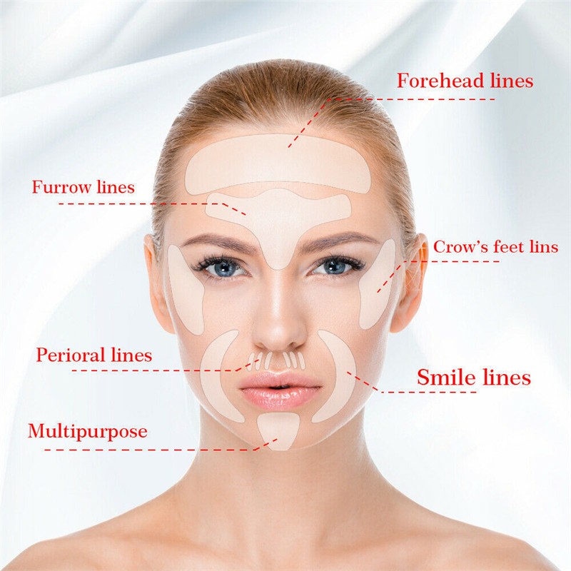 16Pack Soft Anti Wrinkle Silicone Sticker Face Forehead Neck Eye Pad Patches