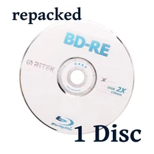 Ritek Blu-ray 25GB BD-RE 2x Re-writable 25 GB Blank Rewritable - 1 Disc