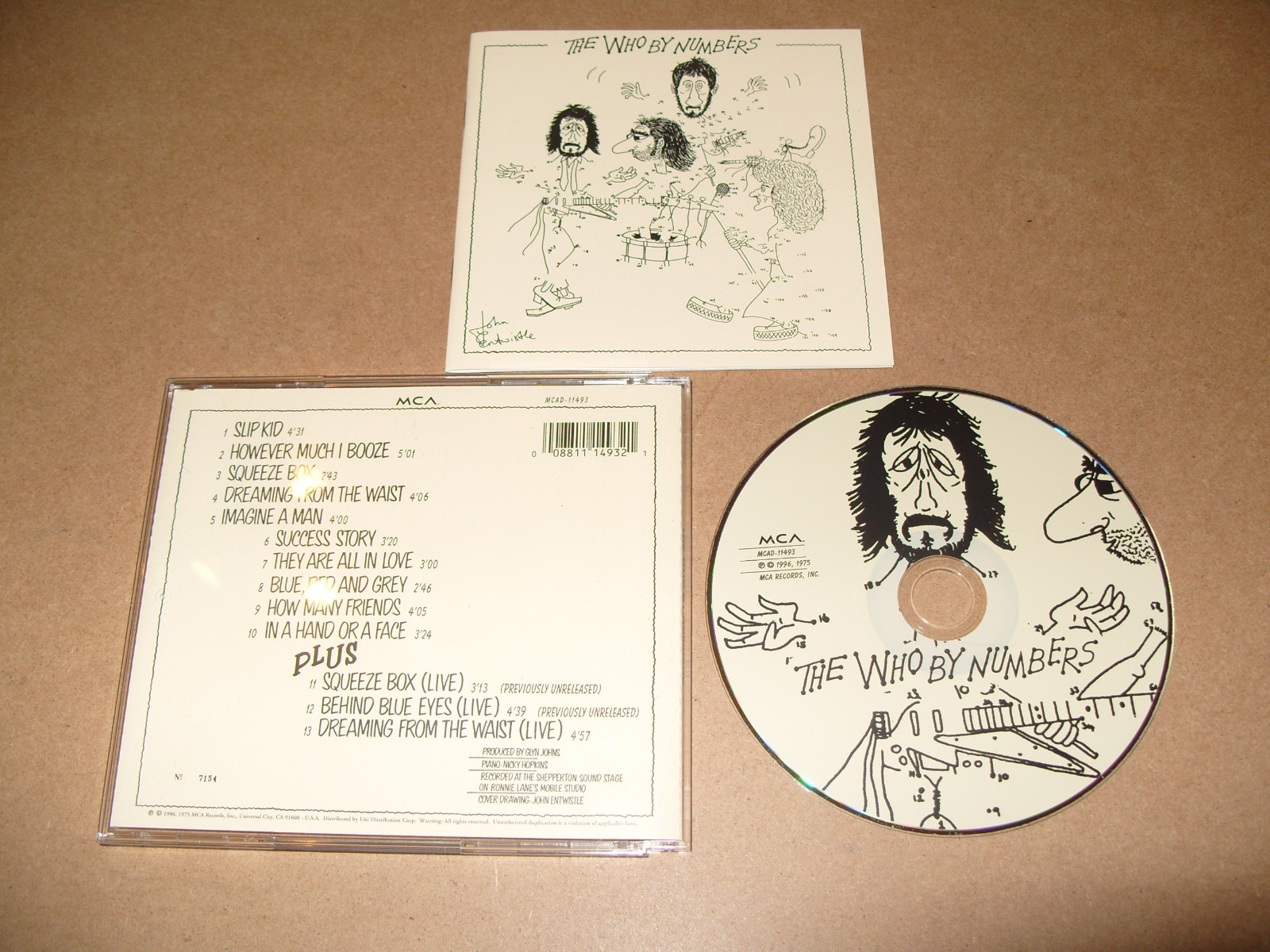 The Who - By Numbers Remastered 1996 BONUS TRACKS CD +INLAYS EX+ CONDITION. (R2)
