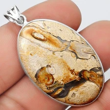 Natural Rock Calcy 925 Sterling Silver Pendant Jewelry P-1001