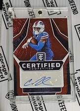 2024 Panini Totally Certified Curtis Samuel AUTO Competitor MIRROR RED /100