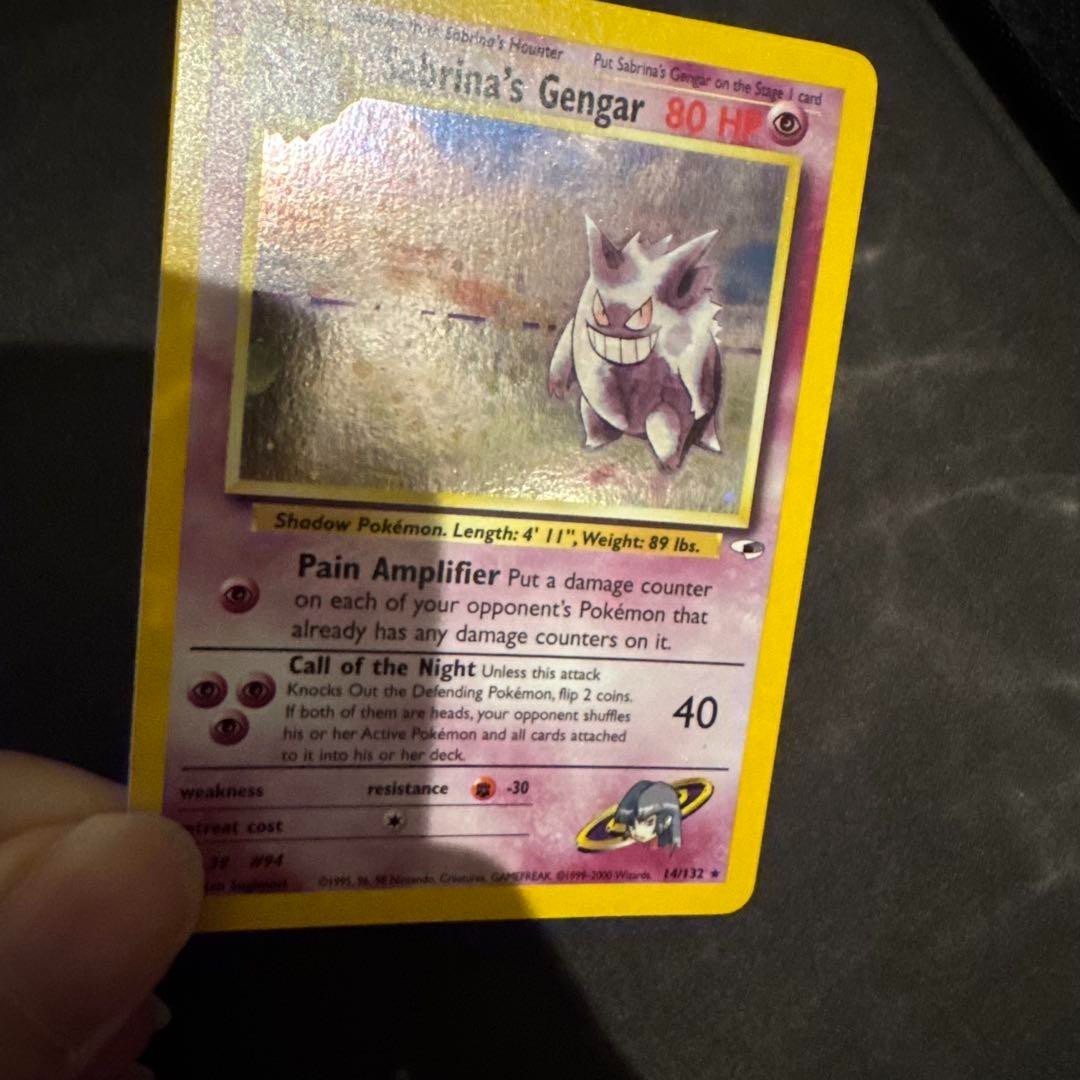 Sabrina's Gengar 14/132 Pokemon Card English Version Old Back Rare
