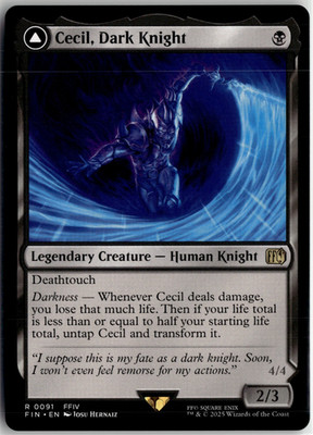 Cecil Dark Knight 0091 Final Fantasy FF MTG Magic The Gathering Card NM