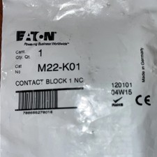 10pcs Eaton M22-K01 CONTACT BLOCK, 1NC, NEW