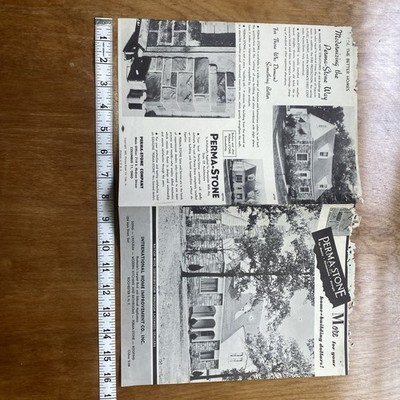 Vintage Perma-Stone Way Advertising Brochure Rochester NY International Home Imp
