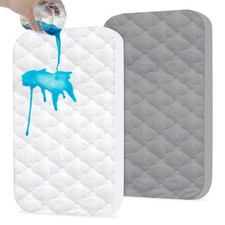 Waterproof Bassinet Mattress Pad Protector Cover 33x20, 2 Pack