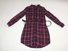 Banana Republic Women's Shirt Dress Size 00P NWT Long Sleeves Purple Black Plaid