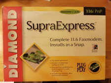 Diamond Multimedia SupraExpress 336i PnP 90540006-001 Box All Package Content