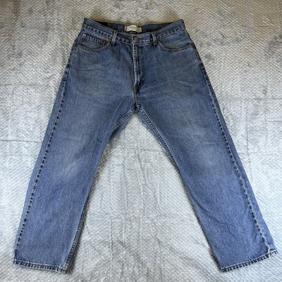Levis 505 Jeans Mens 36x29 Regular Fit Blue Denim Straight Leg Egypt Made
