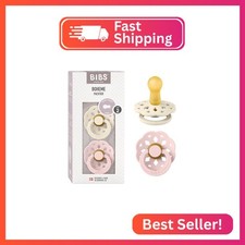 BIBS Pacifiers - Boheme Collection  BPA-Free Round Nipple  Nautral Rubber Late