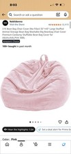 Housse de chaise sac de rangement en peluche rose clair pour animaux en peluche