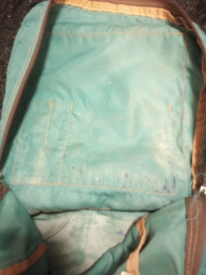 Mochila vintage LL Bean verde y marrón Foto 3 de 4