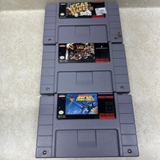 Super Nintendo - SNES Games Lot Of 3 Vegas Stakes Boxing Super Strike Eagle