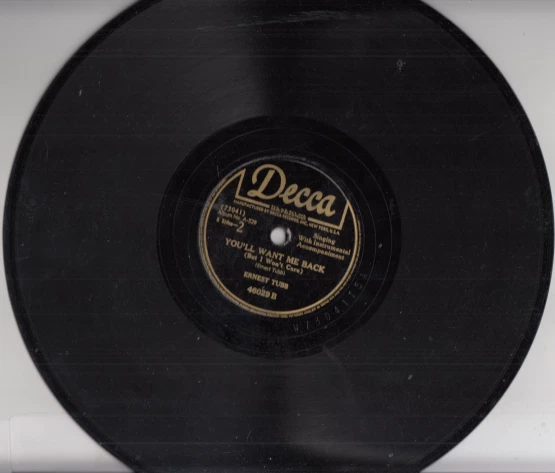 Ernest Tubb - Answer To Walking The Floor Over You / You'll Want Me Back 10"  78 - Image 3 of 4