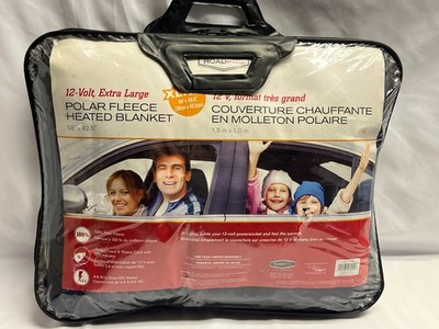 Road Pro 12-Volt Extra Large Polar Fleece Heated Blanket 58'' x 42.5'' Brand New