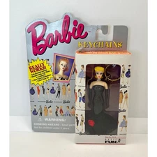 1995 Barbie Doll Moveable Keychain Black Dress by Basic Fun #701-0