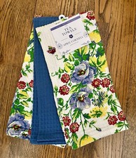 April Cornell Set of 3 PENNY'S PATIO (white) Kitchen/ Dish Tea Towels -  NWT