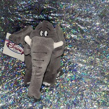 Shep Elephant Disney's George of the Jungle RARE Dark Grey Bean Bag Plush