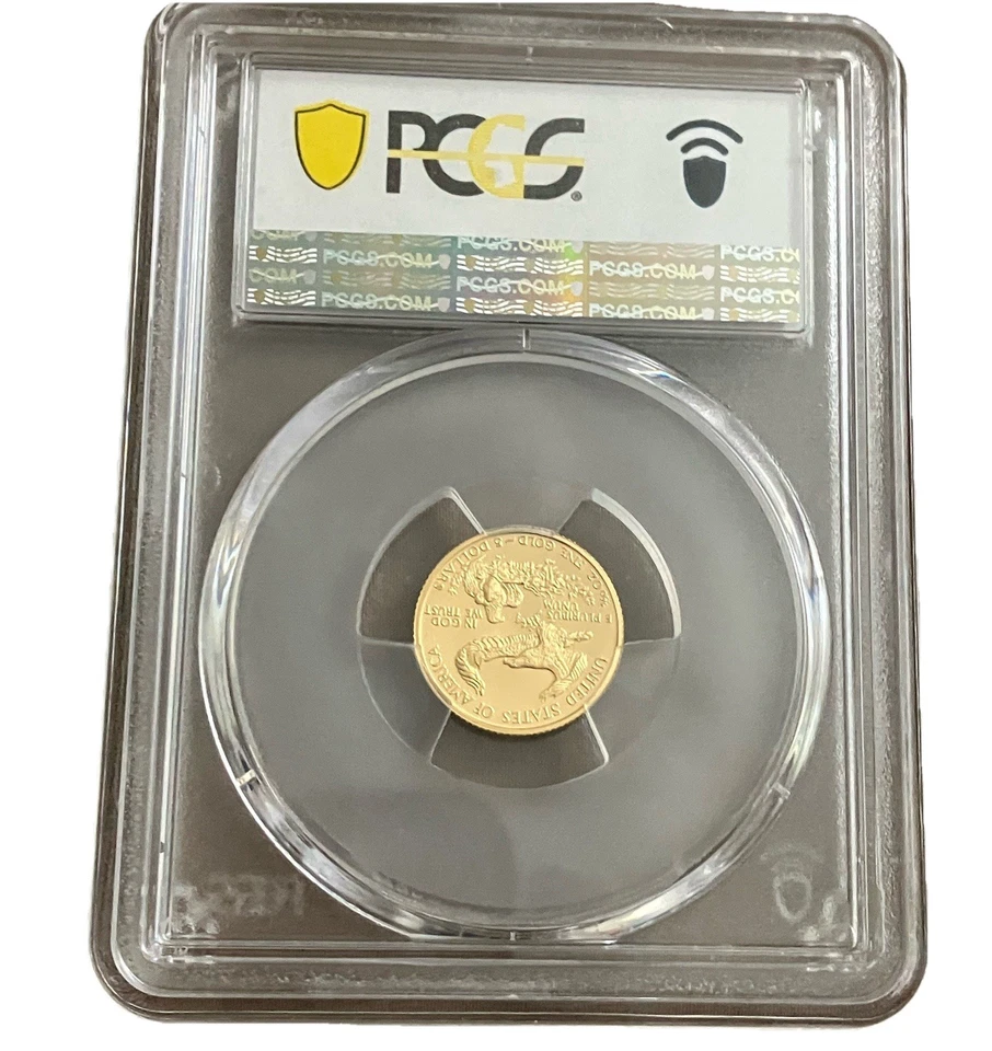 1990-P Gold Eagle $5 PCGS PR69DCAM - Image 2 of 2