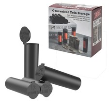 Pennies Coin Tubes, Plastic Coin Holders,Pennies Storage Tubes with Caps, Stu...