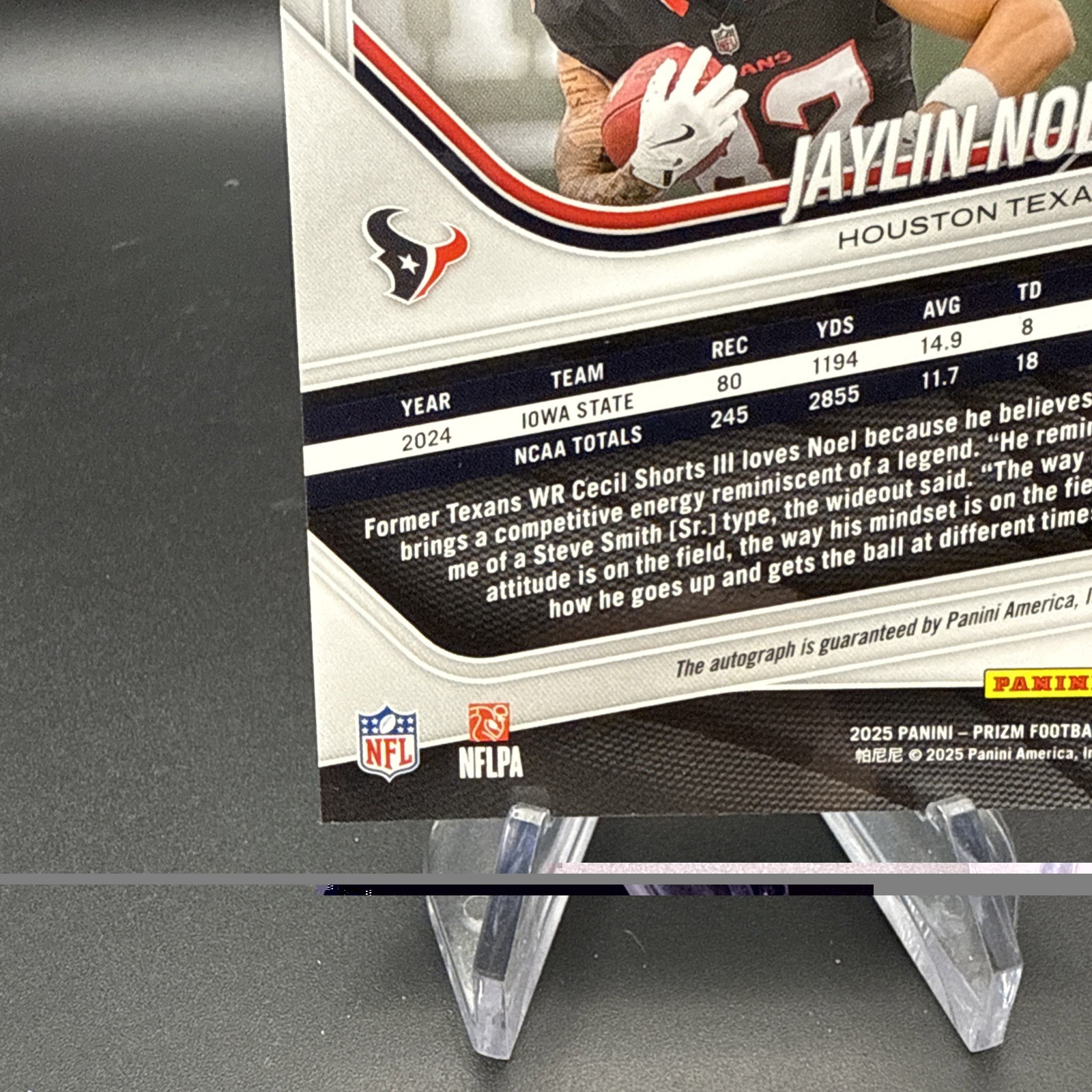 2025 PRIZM JAYLIN NOEL GOLD VINYL RC AUTO /5 HOUSTON TEXANS MINT ROOKIE view 13