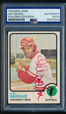 1973 Topps #28 Hal McRae signed auto autograph PSA/DNA red sharpie beautiful