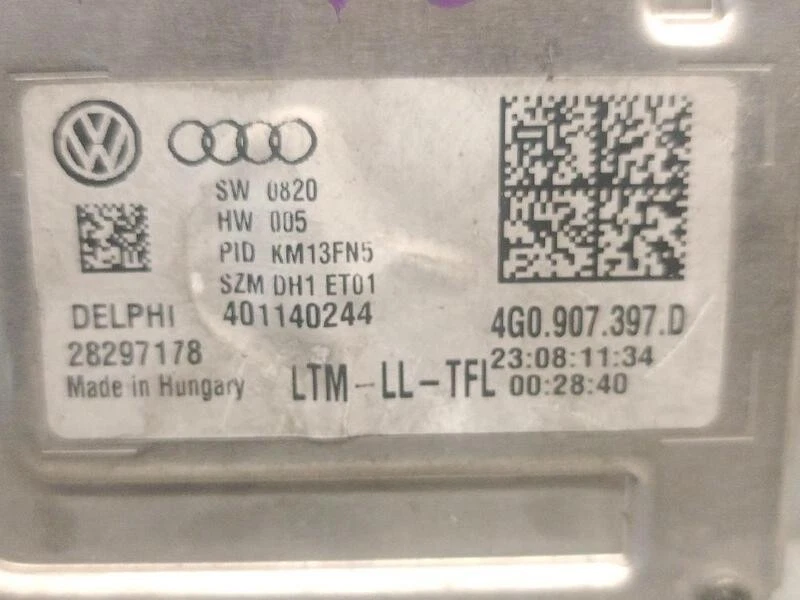 4G0907397D centralina luce xenon per AUDI A6 C7 AVANT (4G5 4GD) 3.0 TDI 5623546 - Immagine 3 di 3