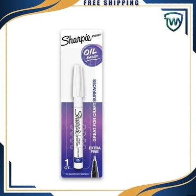 Sharpie Oil-Based Paint Marker, Extra Fine Point, White, 1 Count