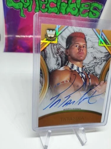 2018 Topps WWE Legends Tatanka Auto #40/99 WWE Autograph Hard Signed Tatonka - Image 3 of 4