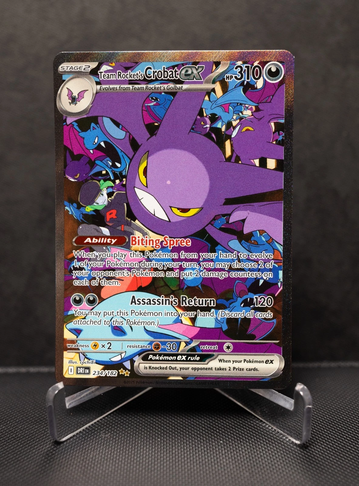 Team Rocket's Crobat ex 234 NM Destined Rivals