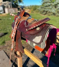 SQHB Lamb Equitation Show Saddle Bundle Package - Great For 4h, Youth, HS Eq