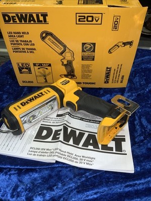 NEW - DEWALT DCL050 20V MAX Cordless LED Hand Held Area Light Pivot Bare Tool