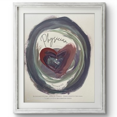 BLESSED#1102 PHYSICIAN Names of God Art 8x10 Original Paper Christian Abstract