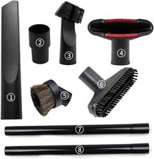 8 Pack Vacuum Attachments for Shop Vac Accessories 1 1/4" - 2 Vacuum Extension W