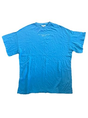 NWT Colsie XS Blue Oversized Graphic T Shirt Eat Sleep Gelato Repeat Casual Tee