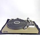 For Repair: Technics SL-23 Turntable w/ AT-64E Cartridge. Powers On, Stuck Motor
