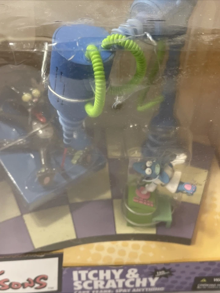 Los Simpson Itchy & Scratchy Cape Fear Spay Anything Set Nuevo Nuevos Juguetes McFarlane Foto 3 de 4