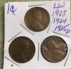 1923 24 25-P Lot of 3 Lincoln Wheat Cents  — photo 2