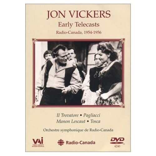 Jon Vickers: Early Telecasts From Radio Canada - 1954-1956 (DVD) Jon Vickers - Picture 1 of 2
